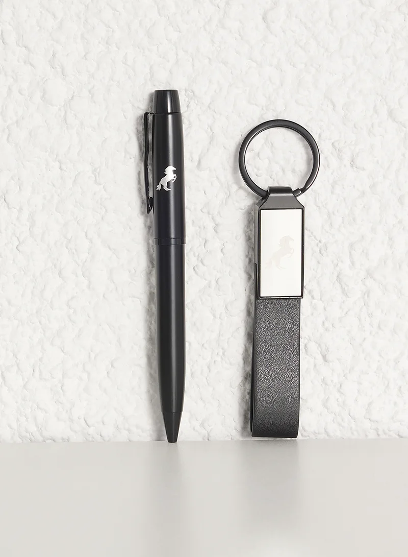 Robert Wood  Genuine Leather Card Holder & Key Ring & Pen Gift Set for Men | Best Price UAE
